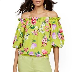 Floral Off-The-Shoulder Top - 7th Avenue